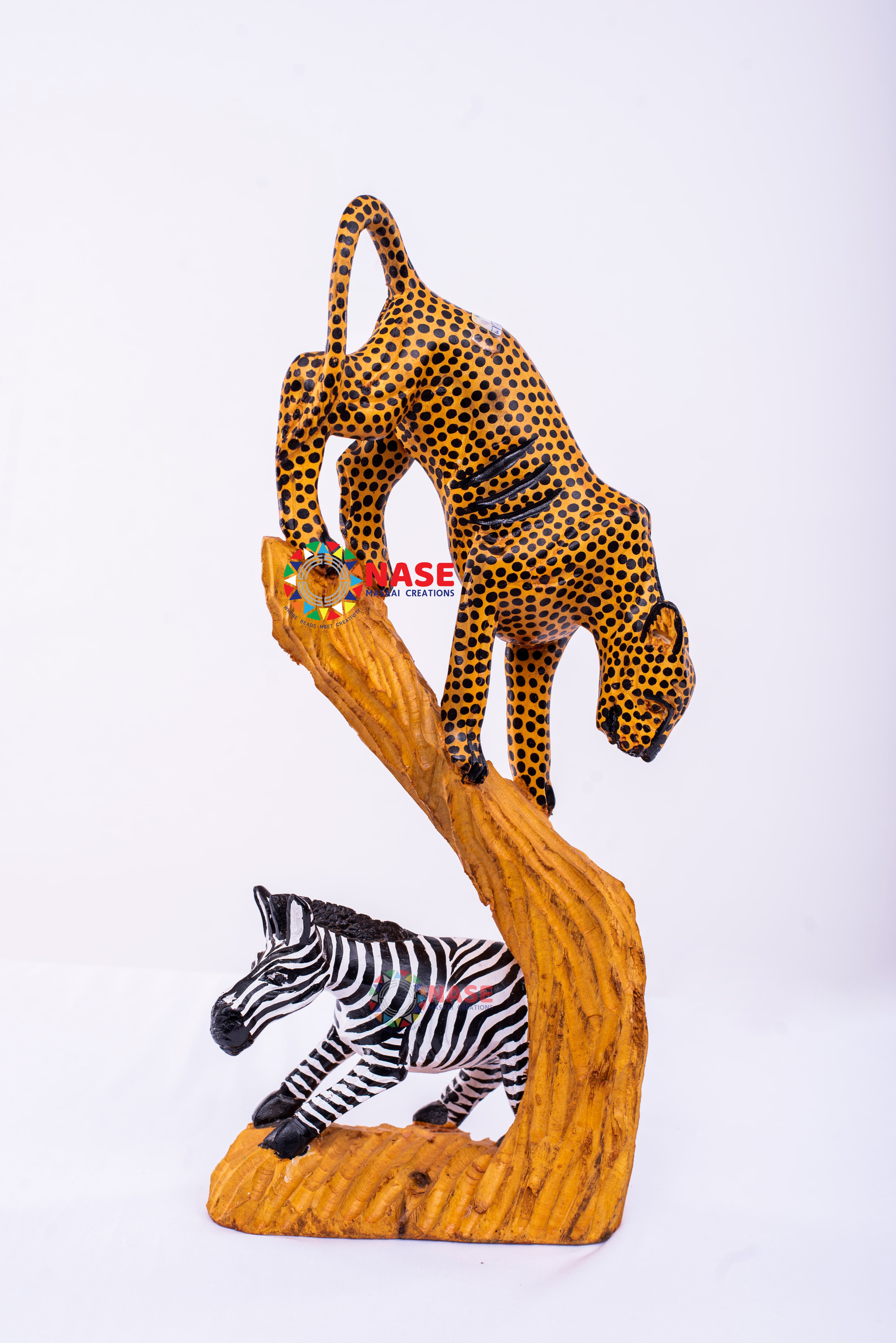 MOUNTING LION AND ZEBRA