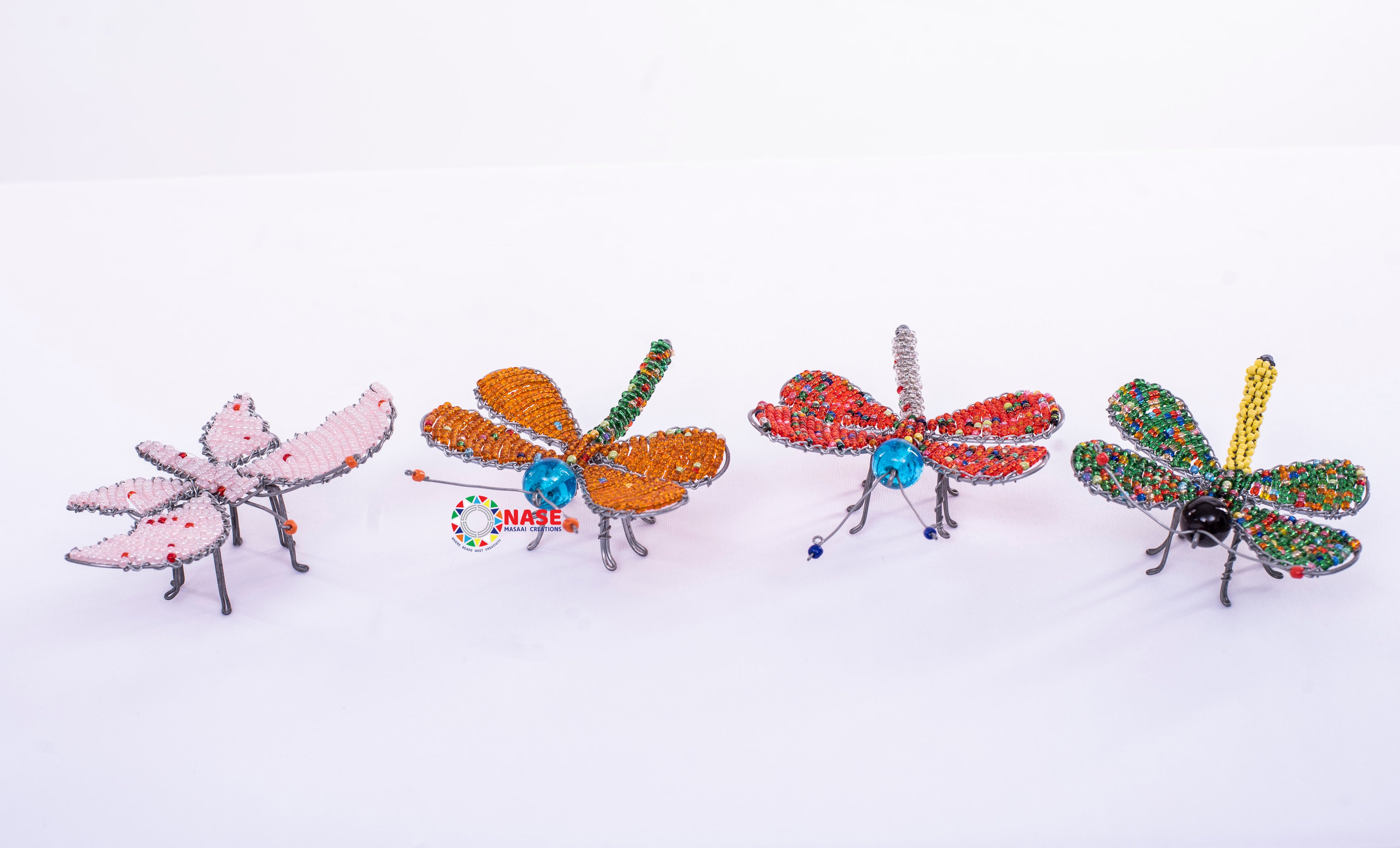 BEADED WIRE AND BEAD BUTTERFLIES